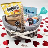 Mandje vol liefde | Thee | onderzetter | snoep | chocolade | voor hem | voor haar | liefde| cadeau | kado | bruiloft | samenwonen | Valentijn