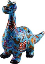 Pomme pidou Dinosaurus Diego - Spaarpot - Medium - Circus Crazy Turquoise Trapeze