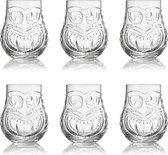 Libbey Drinkglas Tiki Split - 470 ml / 47 cl - 6 stuks - vaatwasserbestendig - vrolijk design - hoge kwaliteit