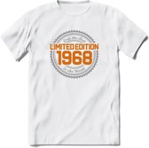 1968 Limited Edition Ring T-Shirt | Zilver - Goud | Grappig Verjaardag en Feest Cadeau Shirt | Dames - Heren - Unisex | Tshirt Kleding Kado | - Wit - S