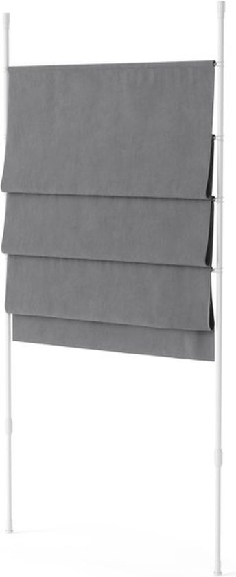 Umbra Anywhere roomdivider met gordijn 305x127x4cm Polyester Houtskool