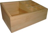 Make-up organizer - Bamboe - Hout - 10-vaks