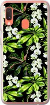 Telefoonhoesje Geschikt voor Samsung Galaxy A20e hoesje - Blad - Orchidee - Patronen - Siliconen Telefoonhoesje