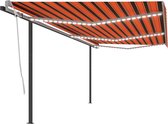 Everest Luifel automatisch met LED en windsensor 6x3 m oranje en bruin