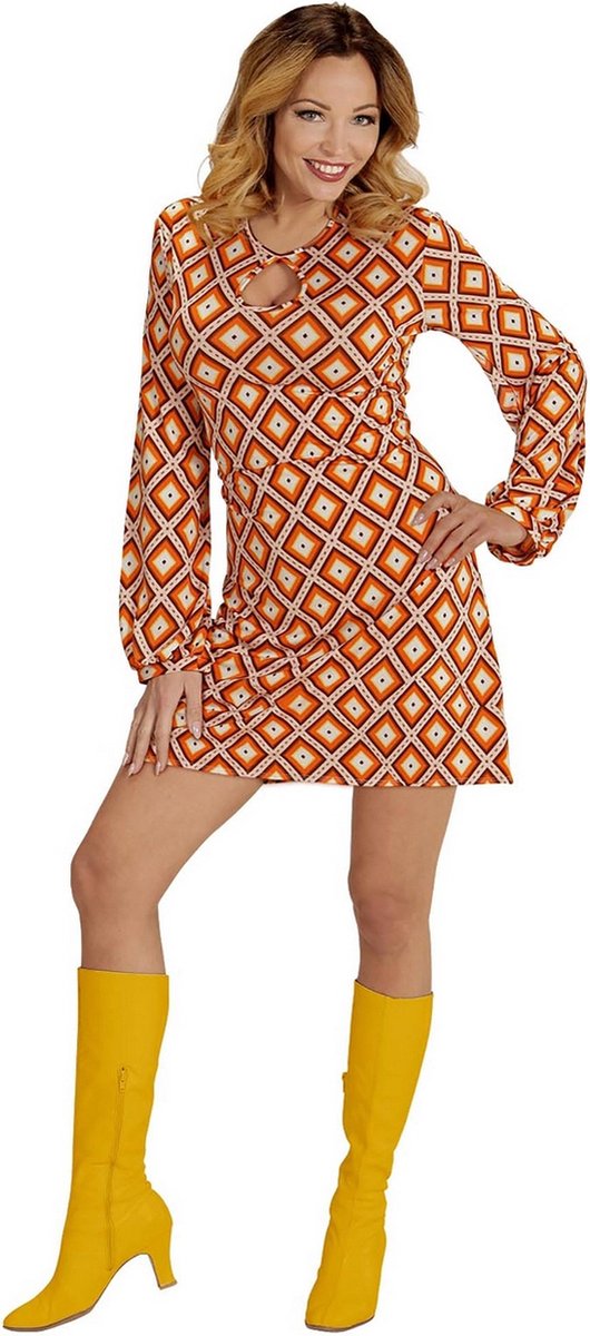 ROBE GROOVY ANNÉES 70 (Motifs tubes seventies) Tailles adultes