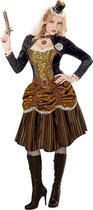 Widmann - Steampunk Kostuum - Steampunk Meisje Golda - Vrouw - Bruin - Large - Carnavalskleding - Verkleedkleding