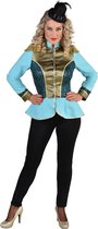 Magic By Freddy's - Circus Kostuum - Parmantige Uniform Jas Turquoise Vrouw - blauw - Small - Carnavalskleding - Verkleedkleding