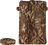 VIQRI – Crossbody tas kurk – Schoudertas – Snake brown – 20 x 13 cm - Duurzaam – Vegan – Peta Approved – Dames – Praktisch – Rits