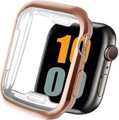 Apple Watch Series 7 41MM Hoesje TPU met Screenprotector Rosé Goud