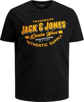 Jack & Jones T-shirt Logo Tee Black (Maat: 6XL)