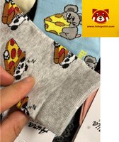 5 paar schattig patroon met dierenprint 85% katoen Lente- of zomer sokken 38-41 tokopoint.com