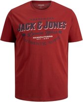 Jack & Jones T-shirt Logo Tee Red Dhalia (Maat: 6XL)