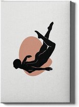 Walljar - Swimming Stamp - Muurdecoratie - Canvas schilderij