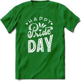 Pride Day | Pride T-Shirt | Grappig LHBTIQ+ / LGBTQ / Gay / Homo / Lesbi Cadeau Shirt | Dames - Heren - Unisex | Tshirt Kleding Kado | - Donker Groen - M