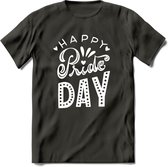 Pride Day | Pride T-Shirt | Grappig LHBTIQ+ / LGBTQ / Gay / Homo / Lesbi Cadeau Shirt | Dames - Heren - Unisex | Tshirt Kleding Kado | - Donker Grijs - L