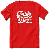 Pride Day | Pride T-Shirt | Grappig LHBTIQ+ / LGBTQ / Gay / Homo / Lesbi Cadeau Shirt | Dames - Heren - Unisex | Tshirt Kleding Kado | - Rood - XL