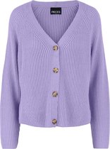 Pieces PCOSILLA LS KNIT CARDIGAN NOOS BC Dames Vest Lavender  - Maat  L