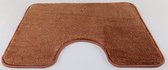 Luxe WC mat bruin rood  50x70 22cm uitsparing