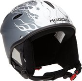 Hudora - Allround Skihelm / Snowboardhelm Universeel - Maat M (52-54cm) Grijs met vlammenprint
