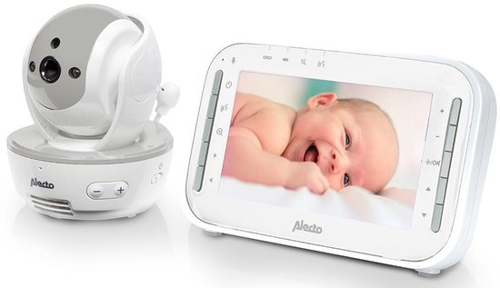 Alecto DVM-200GS – Babyfoon met camera – Kleurenscherm – Wit/Grijs