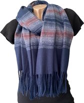 Lange Warme Sjaal - Blauw - 180 x 68 cm (2#)