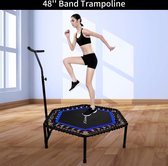 48 "- Fitness Trampoline - Flexibel - Step Board - Stand-Up - Intense Butt en Been Spier Training - In hoogte verstelbare - blauw