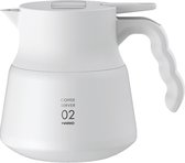 Hario Insulated Stainless Steel Server V60-02 PLUS White - 600ml - Thermoskan (new 2022 model from Hario Japan)