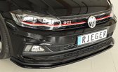 RIEGER - PERFORMANCE FRONT LIP - VOLKSWAGEN VW POLO AW GTI / R LINE - GLOSS BLACK