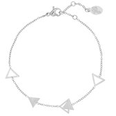 Yehwang zilveren armband met driehoekjes - minimalistisch - roestvrij staal