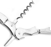 Bordeaux  Multifunctionele Kurkentrekker - Professionele Kelnersmes - RVS - Zilver