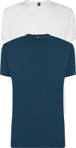 Alan Red - Derby O-Hals 2-Pack T-Shirts Wit Denimblauw - Heren - Maat M - Regular-fit