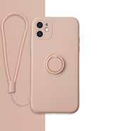 Apple iPhone 8 Back Cover | Telefoonhoesje | Ring Houder | iPhone 7 | iPhone SE2020 | Roze