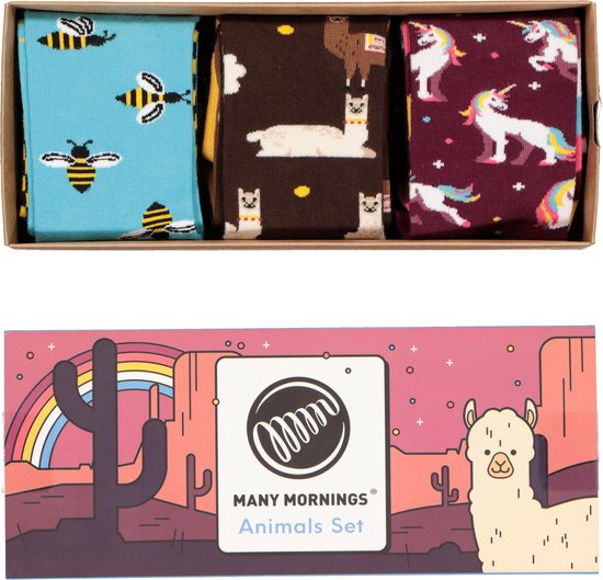 Many Mornings gift set (3-pack) - Animals Set - Unisex - Maat: