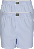 Björn Borg wijde boxershorts (2-pack) - lichtblauw met wit gestreept -  Maat: XL