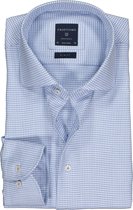 Profuomo - Originale Overhemd Ruit Dobby Blauw - 44 - Heren - Slim-fit