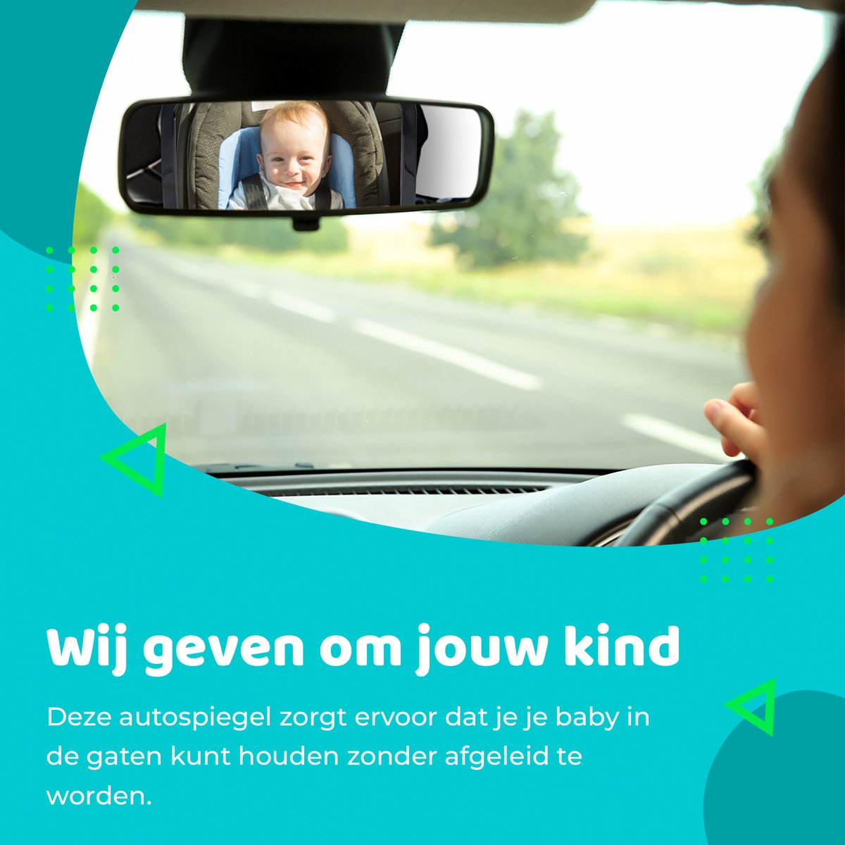 Aomni Verstelbare Autospiegel Baby – 360 Graden Roteerbare Baby Spiegel  Auto – Kinder