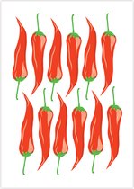 Chili Pepper Art Print - Poster - A4