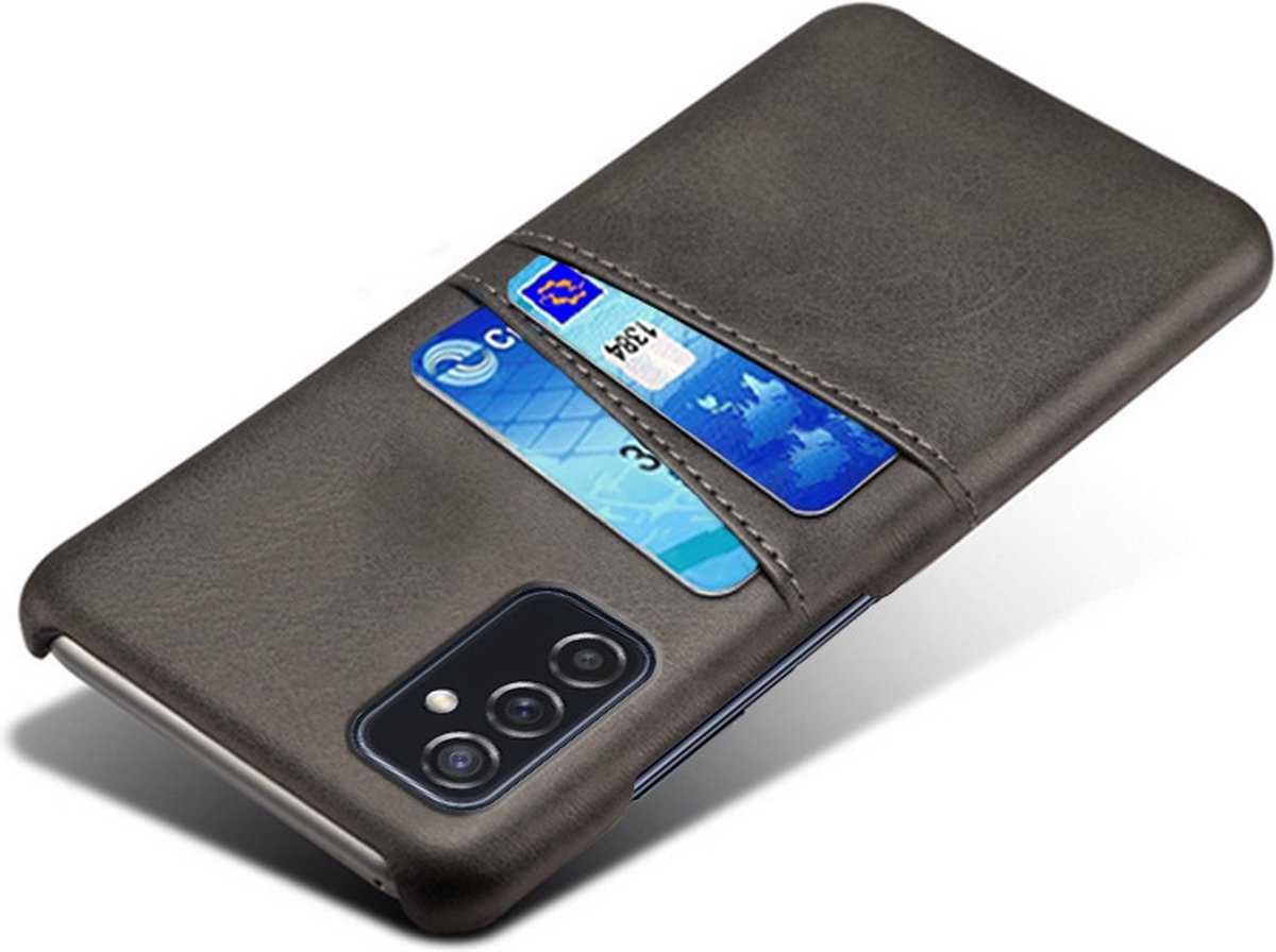 Backcover met Opbergvakjes + PMMA Screenprotector voor Galaxy M52 5G _ Zwart