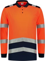 Tricorp Poloshirt High Visibility Bicolor Lange Mouw 203008 - Oranje - Maat 6XL