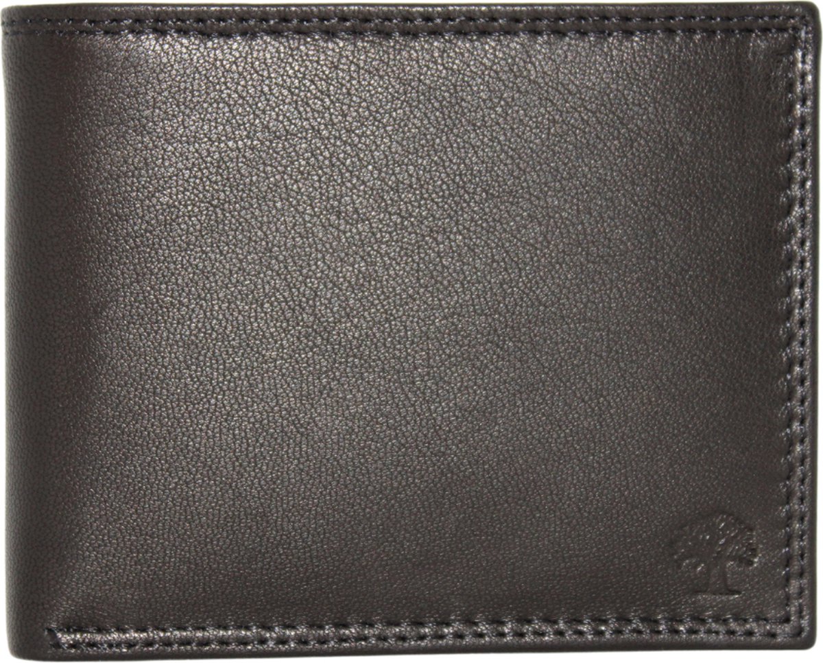 Heren Portemonnee leer zwart RFID Anti skim - Cadeau voor Mannen - Billfold - Soepel Leer - Beste portemonnee heren met muntvak