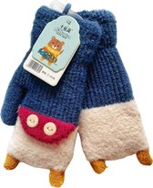 Kinderen Handschoenen - Winter Handschoenen - Verwarmde - Blauwe beer - Maat 2 tot 5 jaar
