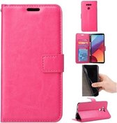 LuxeBass Hoesje geschikt voor Samsung Galaxy J7 (2017) - Roze - Portemonnee hoesje