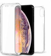 LuxeBass Hoesje geschikt voor iPhone Xs Max - Dubbelzijdig Siliconen hoesje - 2 in 1 (360 graden) - telefoonhoes - gsm hoes - gsm hoesjes