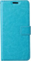 LuxeBass Boekhoesje geschikt voor Motorola Moto E6i/E6S - Turquoise - telefoonhoes - gsm hoes - telefoonhoesjes