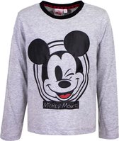 Mickey Mouse longsleeve met opdruk grijs MT 98