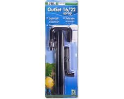 JBL OutSet spray 16/22 CristalProfi e1501, e1502 Waterterugloopset met 2-delige sproeibuis voor aquaria