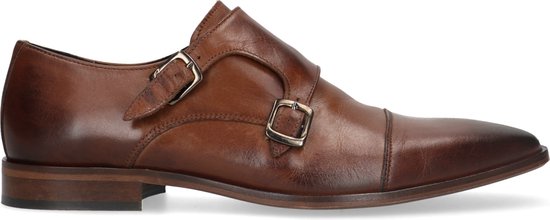 Sacha - Heren - Cognac leren gespschoenen - Maat 41