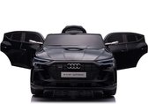 Audi E-Tron sportback zwart kinder accu auto, elektrische kinderauto EVA wielen en leder zit
