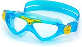 Aquasphere Vista Junior - Zwembril - Kinderen - Clear Lens - Aqua/Geel