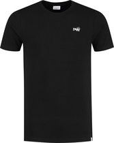 Purewhite -  Heren Slim Fit   T-shirt  - Zwart - Maat XL